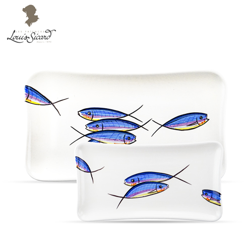 Plat Rectangulaire Collection Les sardines Les Sardines de Louis Sicard