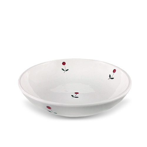 Assiette Creuse - Décor Semis Blanc - Faïences Louis Sicard