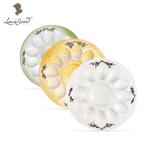 Assiette Mimosa Décor Olivier - Faïences Louis Sicard