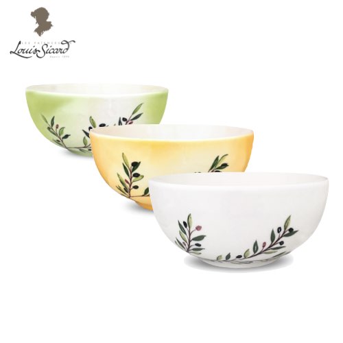 Bols à Céréales - Collection Art de la Table - Décor Olivier - Faïences Louis Sicard