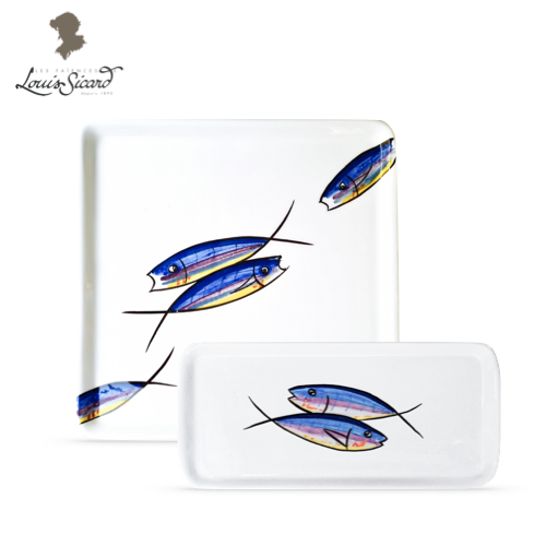 Plateau de Presentation - Collection Les Sardines - Faiences Louis Sicard