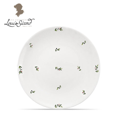 Plat Rond Collection Art de la Table Brin d'Olive - Faïences Louis Sicard
