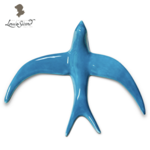 La-Martinelle-Turquoise-Brillant-Faiences-Louis-Sicard La Martinelle - Turquoise - Décoration Murale Mi Martinel-Mi Hirondelle - Faïences Louis Sicard