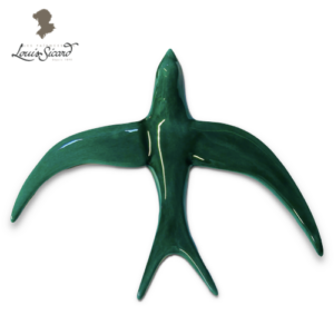 La-Martinelle-Vert-Emeraude-Brillant-Faiences-Louis-Sicard La Martinelle - Vert Emeraude - Décoration Murale Mi Martinel-Mi Hirondelle - Faïences Louis Sicard