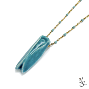 Bijou-Cigale-Evocation-Bleu-Turquoise-Faiences-Louis-Sicard-Aubagne Bijou Cigale à porter - Couleur Bleu Turquoise - Faïences Louis Sicard