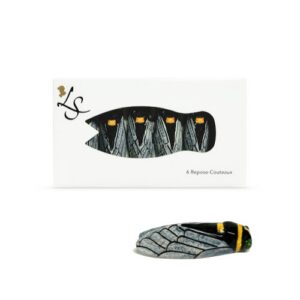 Boîte de 6 Repose-Couteaux Cigale Sicard - Faïences Louis Sicard