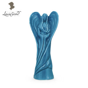 Ange-Bleu-Turquoise-Faiences-Louis-Sicard-Aubagne Statuette Ange en Faïence - Couleur Bleu Turquoise Brillant - Faïences Louis Sicard