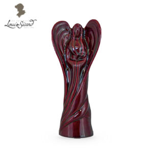 Ange-Bordeaux-Faiences-Louis-Sicard-Aubagne Statuette Ange en Faïence - Couleur Bordeaux Brillant - Faïences Louis Sicard
