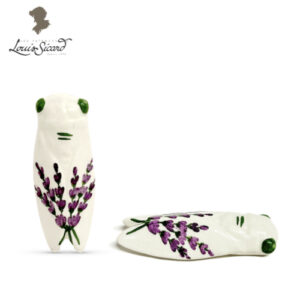 Cigale Magnet Décor Lavande Fond Blanc