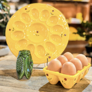 Promo Pâques Assiette Mimosa + Boîte à Oeufs Semis Jaune