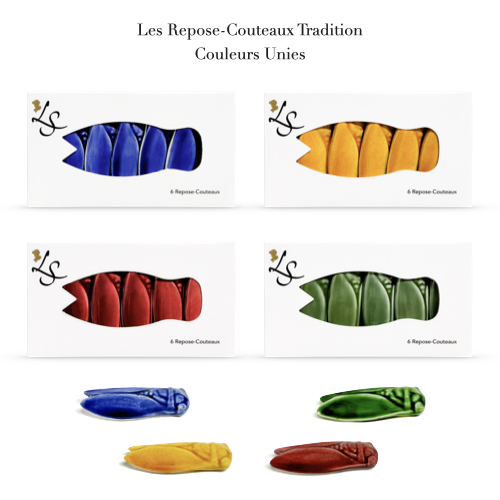 Visuel Boîtes de Repose-Couteaux en faïence - Forme Cigale Couleur Unie - Louis Sicard Aubagne